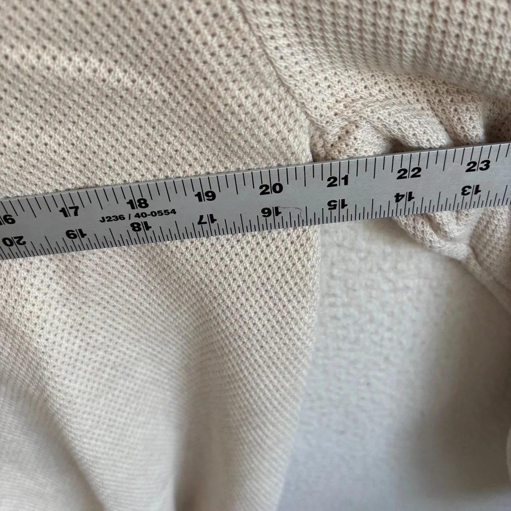 J. Crew Men's Cream Knit Polo Sweater